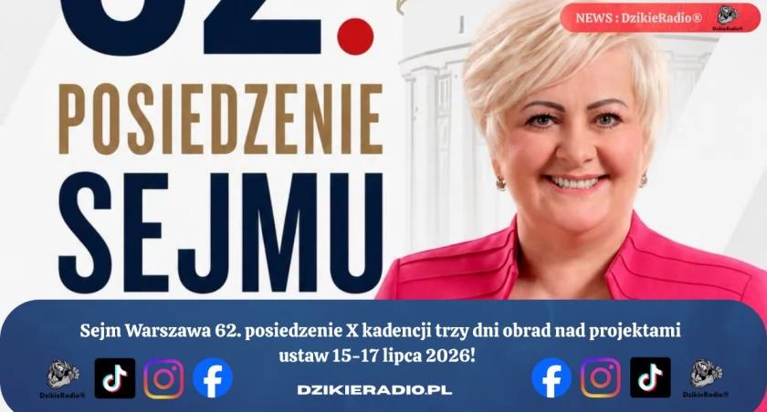 Trzy dni prac Sejmu nad ustawami i sprawozdaniami komisji w Warszawie.