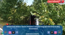 Błyskawiczna interwencja policji i strażaka ochotnika uratowała życie kierowcy w tragicznym wypadku samochodowym w Żywcu na ulicy Ślemieńskiej.