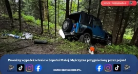 Poważny wypadek w lesie w Sopotni Małej. Mężczyzna p&hellip;