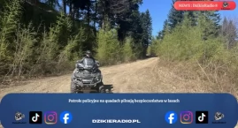Patrole policyjne na quadach pilnują bezpieczeństwa w lasach