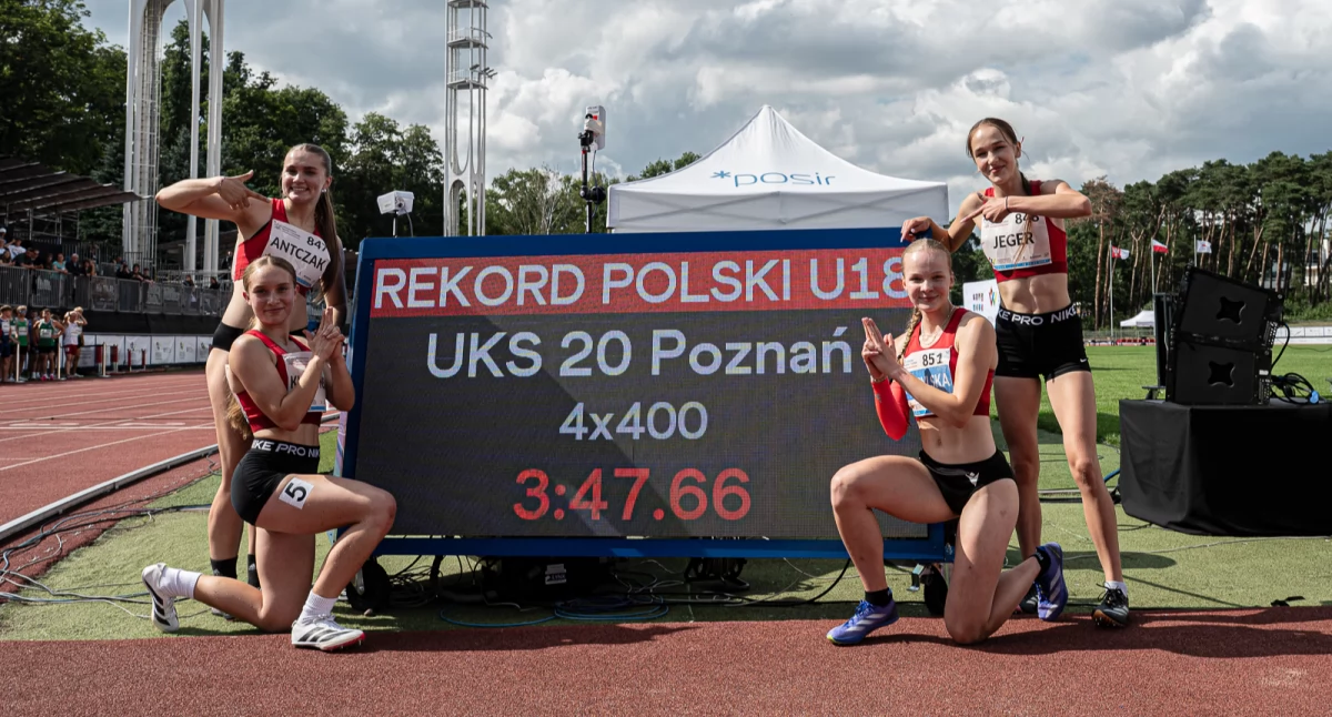 Sprinterki UKS 20 Poznań z rekordem Polski. Złoty medal OOM także dla naszej tyczkarki