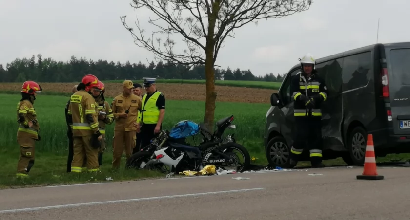 Wypadek motocyklisty w Klekotowie