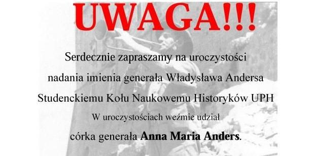 Przyjedzie córka generała Andersa
