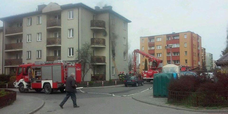 Pożar w bloku