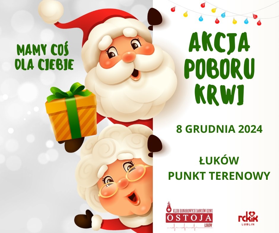 Łuków: Oddasz krew, dostaniesz prezent od Mikołaja