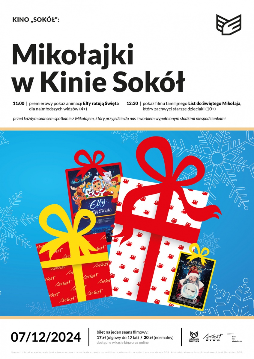 Mikołajki w Kinie Sokół w Sokołowie Podlaskim: magiczne seanse dla całej rodziny!