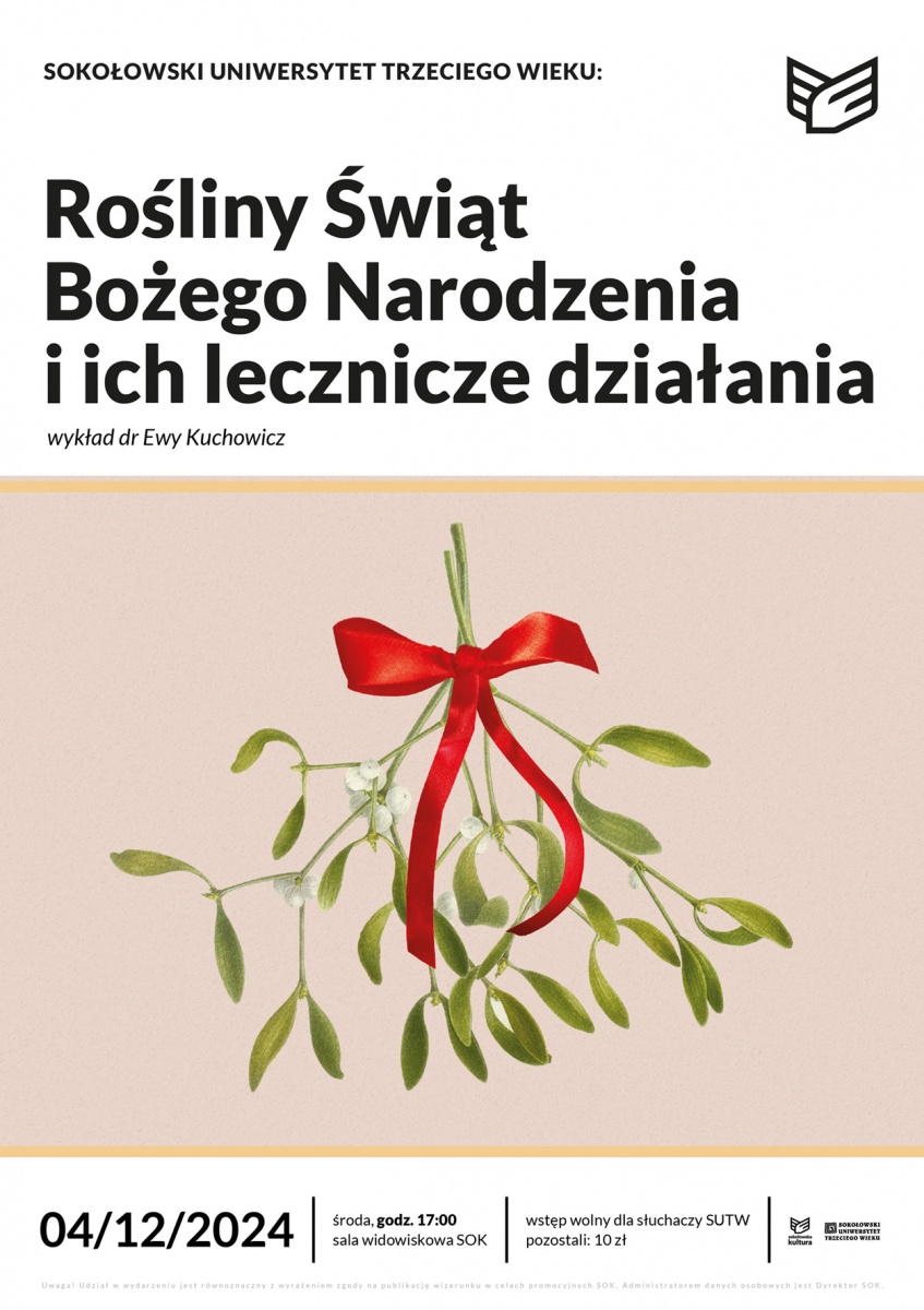 Wykład w Sokołowie Podlaskim: Rośliny świąt Bożego Narodzenia i ich lecznicze działania