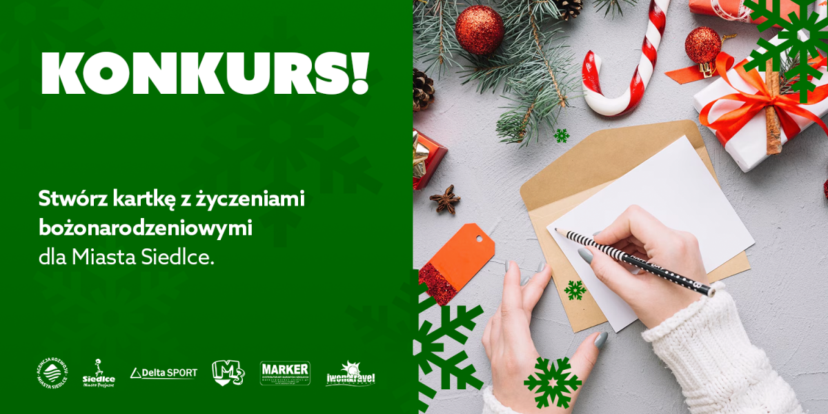 Stwórz kartkę świąteczną z życzeniami dla Siedlec!