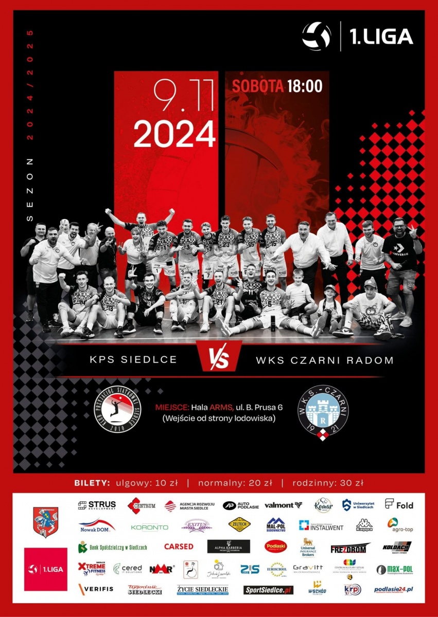 Propozycja na sobotni wieczór:  KPS Siedlce - Czarni Radom