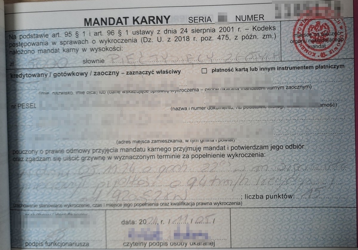 Zgubiła go prędkość. 21-latek w audi potraktowany jako drogowy recydywista
