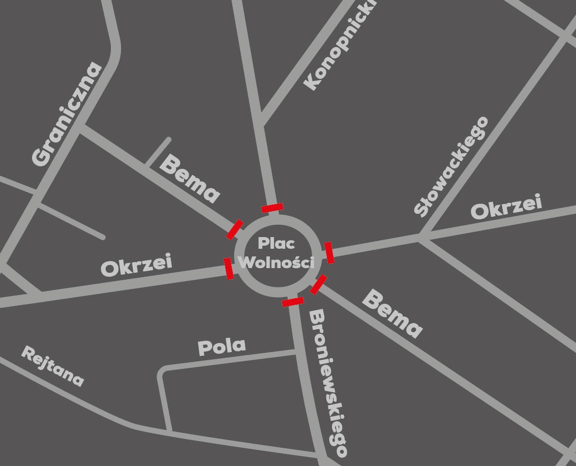 Tymczasowe zamknięcie Placu Wolności w Siedlcach