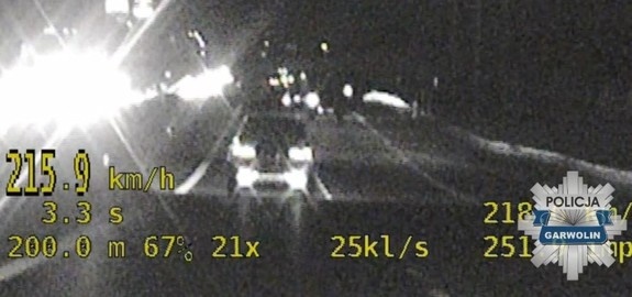215 km/h po ekspresówce i mruganie kierowcom światłami, żeby zjechali z drogi