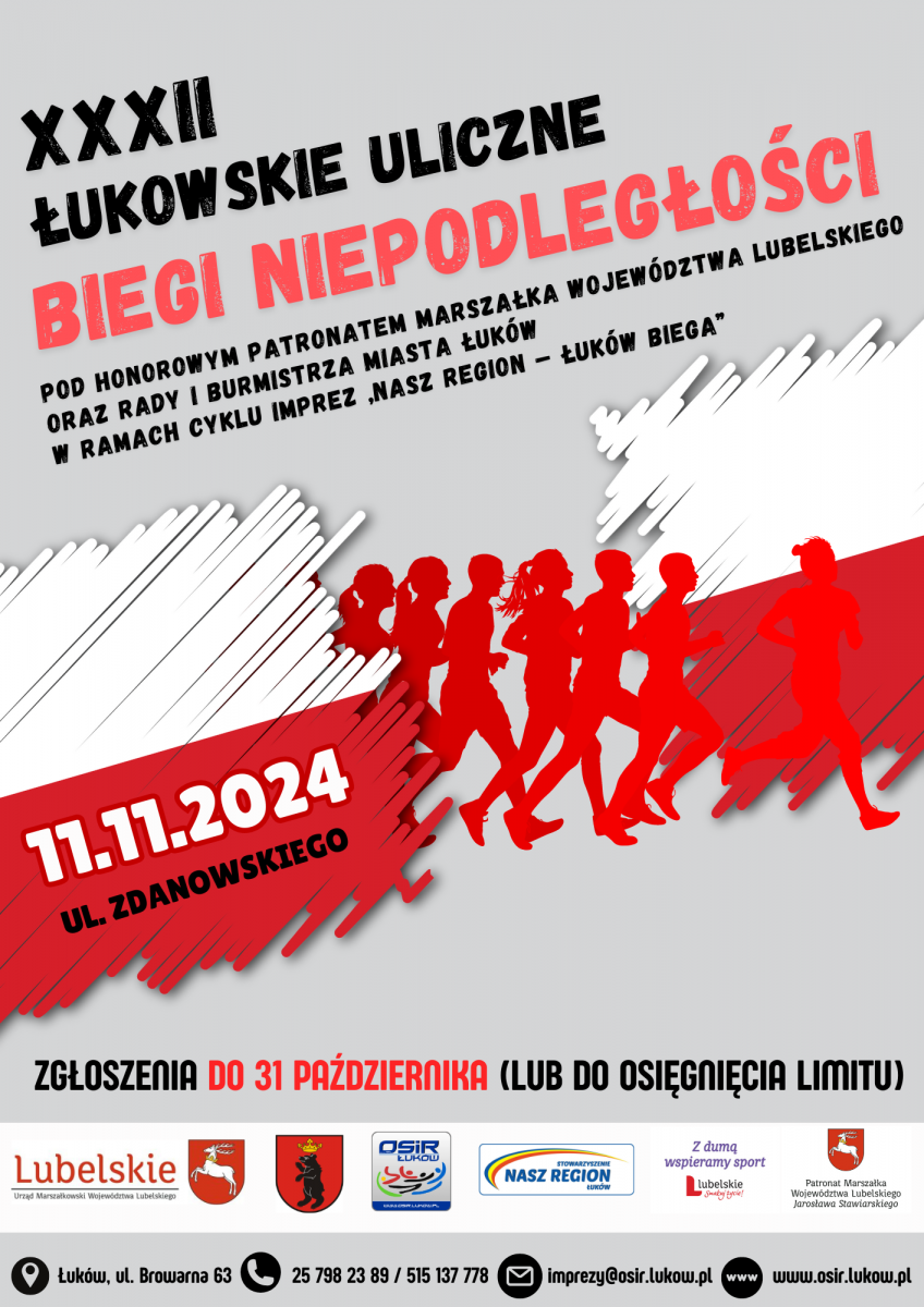 Łuków: Uczcij Święto Niepodległości na sportowo