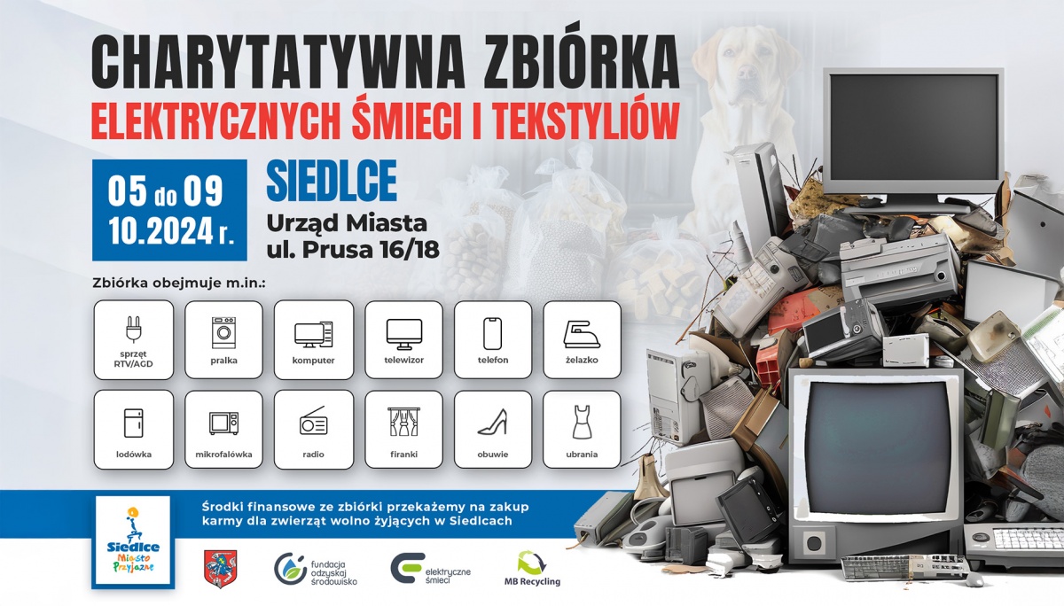 Charytatywna zbiórka elektrośmieci i tekstyliów
