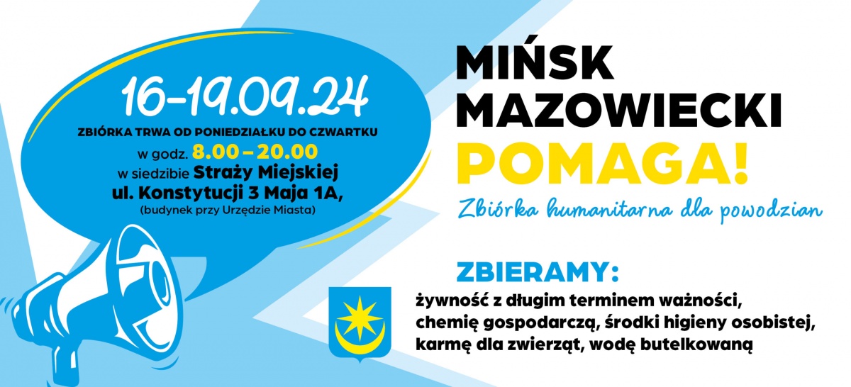 Mińsk Mazowiecki z pomocą powodzianom