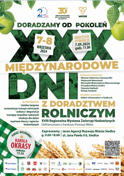 W najbliższy weekend XXX Międzynarodowe Dni z Doradztwem Rolniczym w Siedlcach