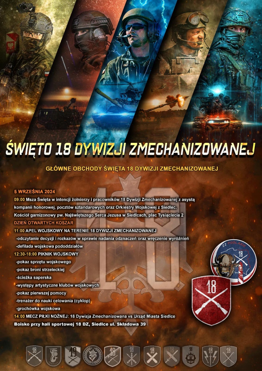 Święto 18. Dywizji Zmechanizowanej - piknik wojskowy i mecz z Urzędem Miasta
