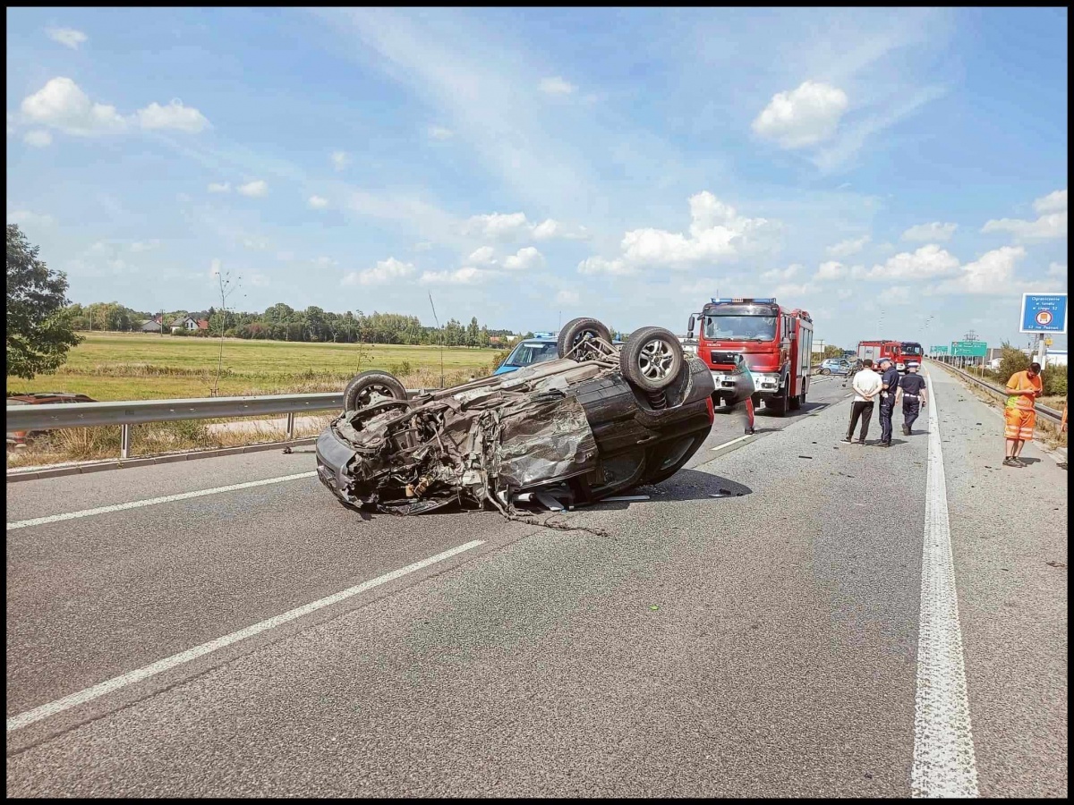 Wypadek w Stojadłach! Droga nieprzejezdna!