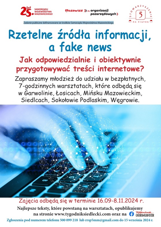 Bezpłatne warsztaty dziennikarskie dla młodzieży! Czekamy na Wasze zgłoszenia!