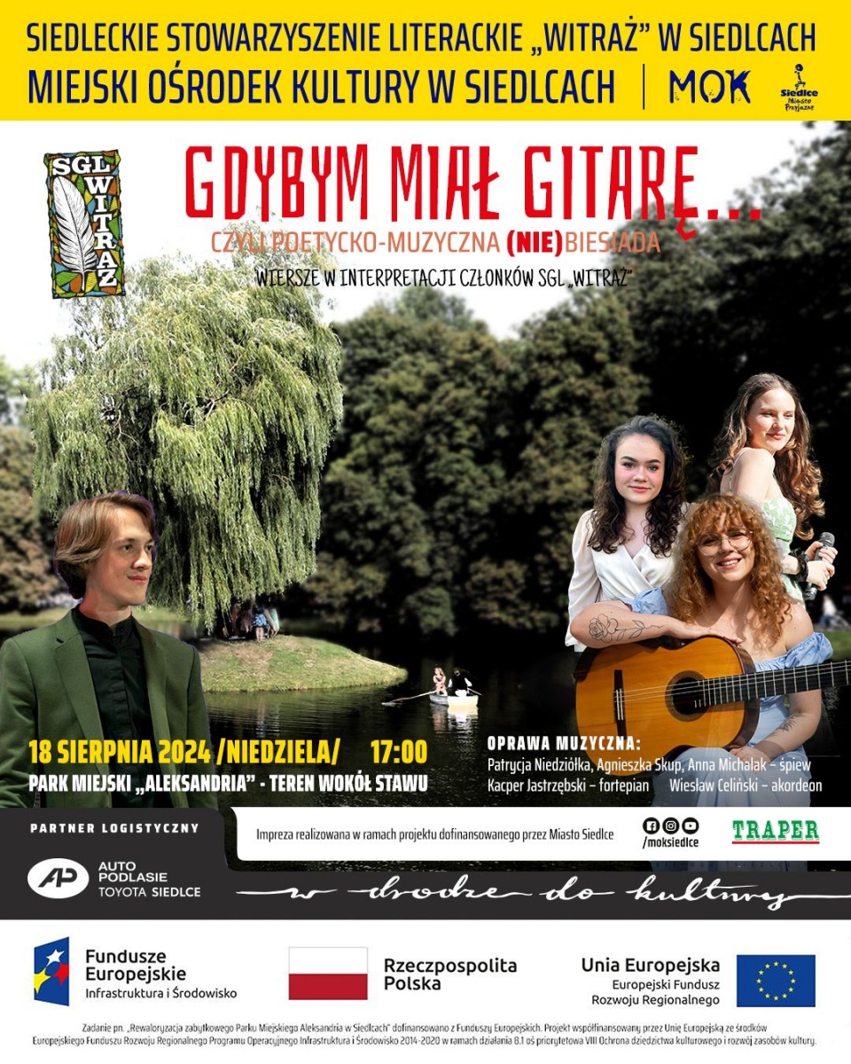 Muzyczno-poetycki koncert na wyspie w parku Aleksandria