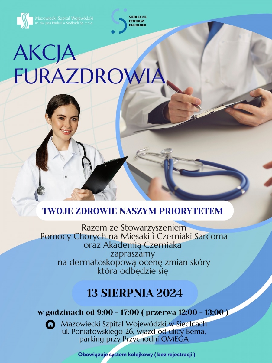 Siedlce: Zbadaj bezpłatnie zmiany skórne!