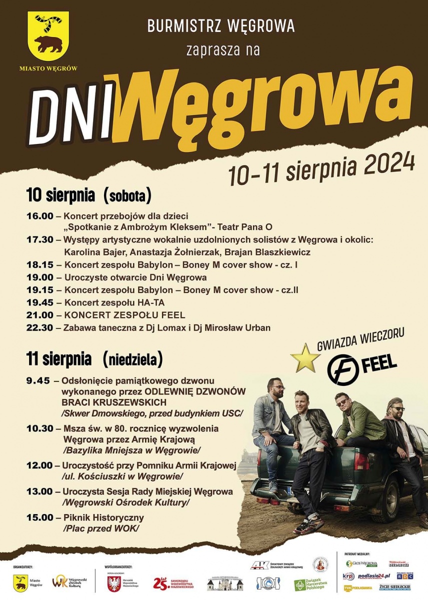 Zespół „Feel” zagra na Dniach Węgrowa