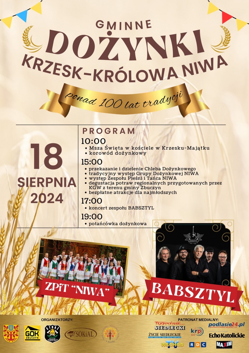 Krzesk-Królowa Niwa zaprasza na dożynki