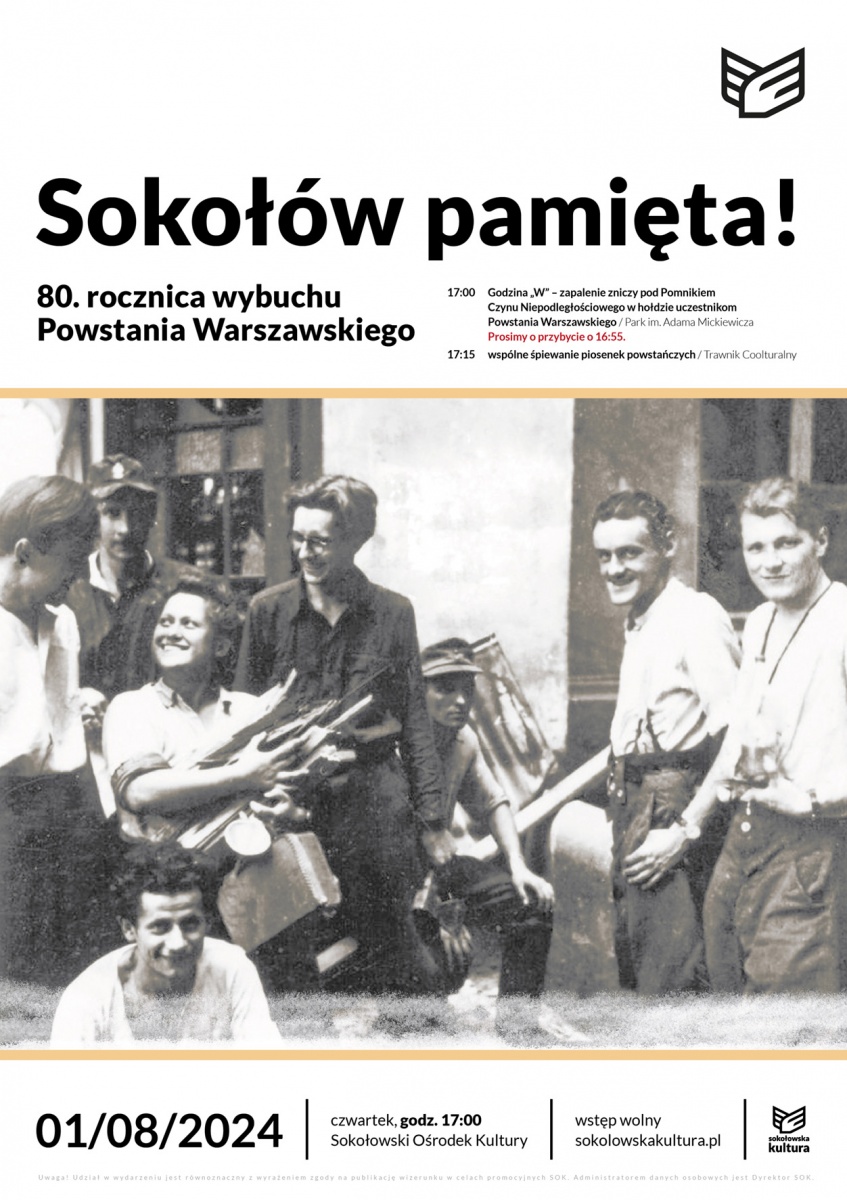 Sokołów pamięta! Rocznica wybuchu Powstania Warszawskiego