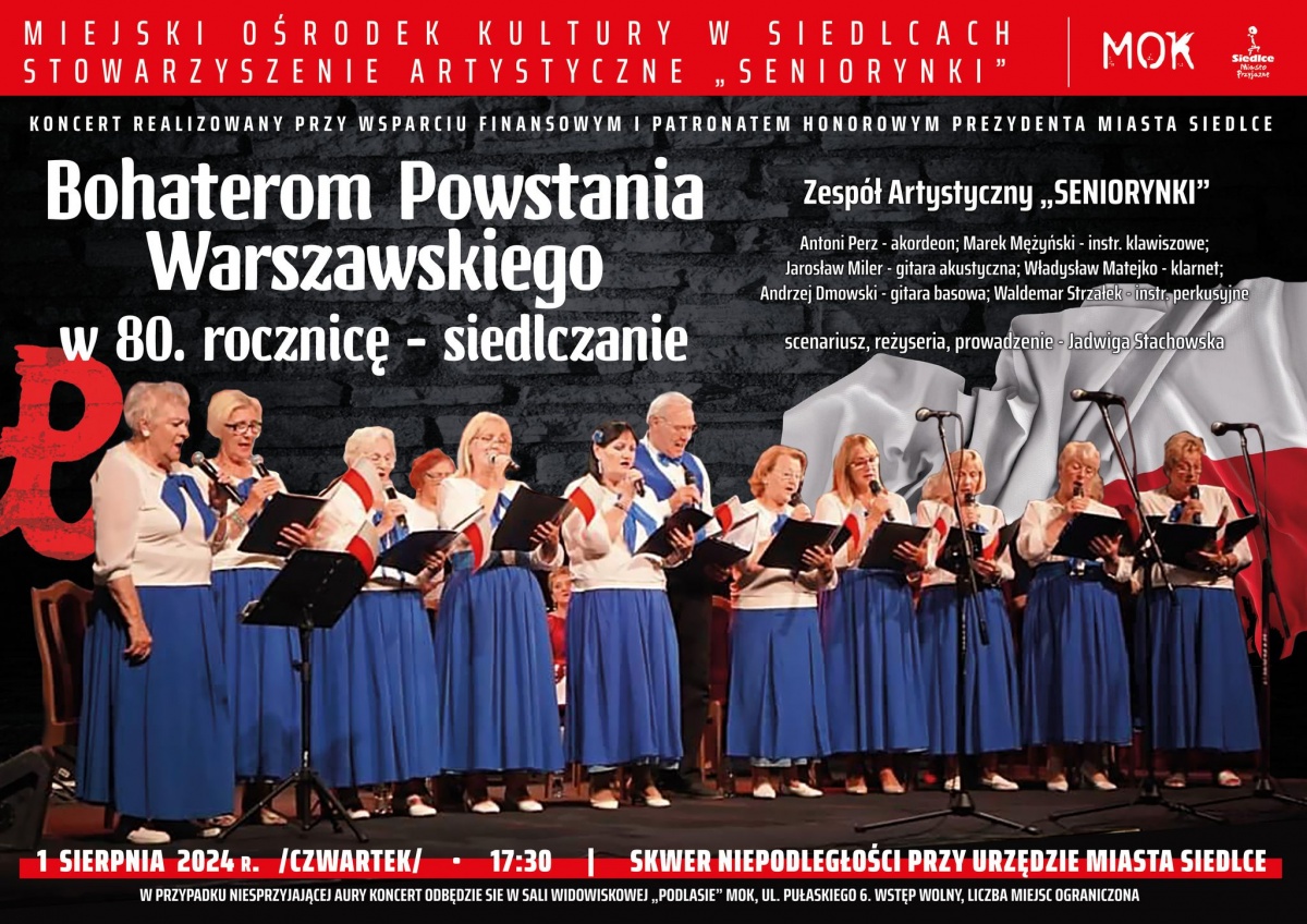 Seniorynki w hołdzie bohaterom Powstania Warszawskiego