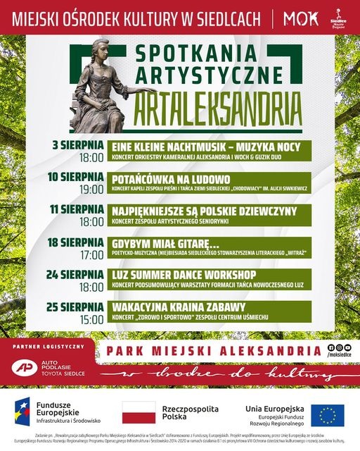 Koncerty i potańcówki w Parku Aleksandria