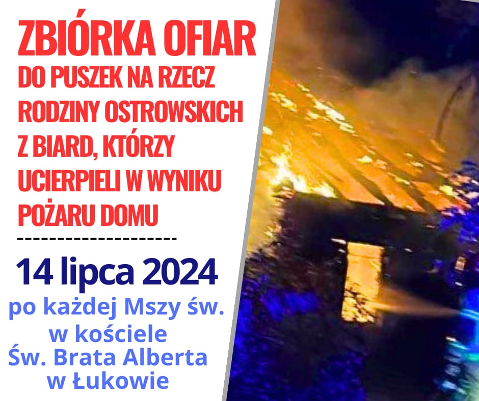 Łuków: Zbiórka dla ofiar pożaru w Biardach