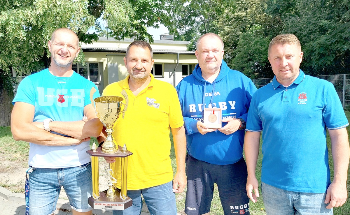 Czterech kolegów z boiska i każdy z nich to rugbysta