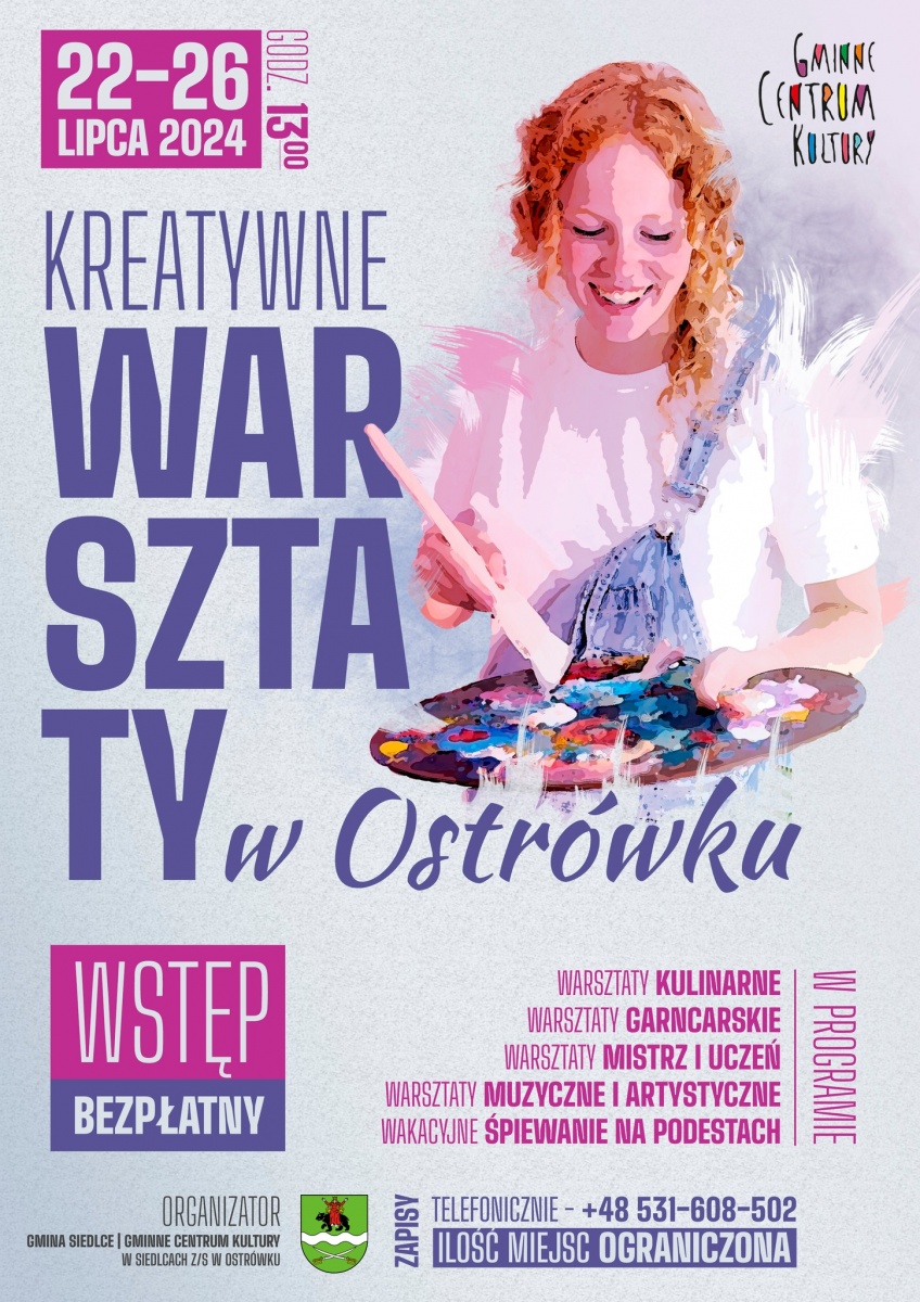 Taniec, śpiew, gotowanie i nie tylko, czyli... bezpłatne warsztaty w Ostrówku!
