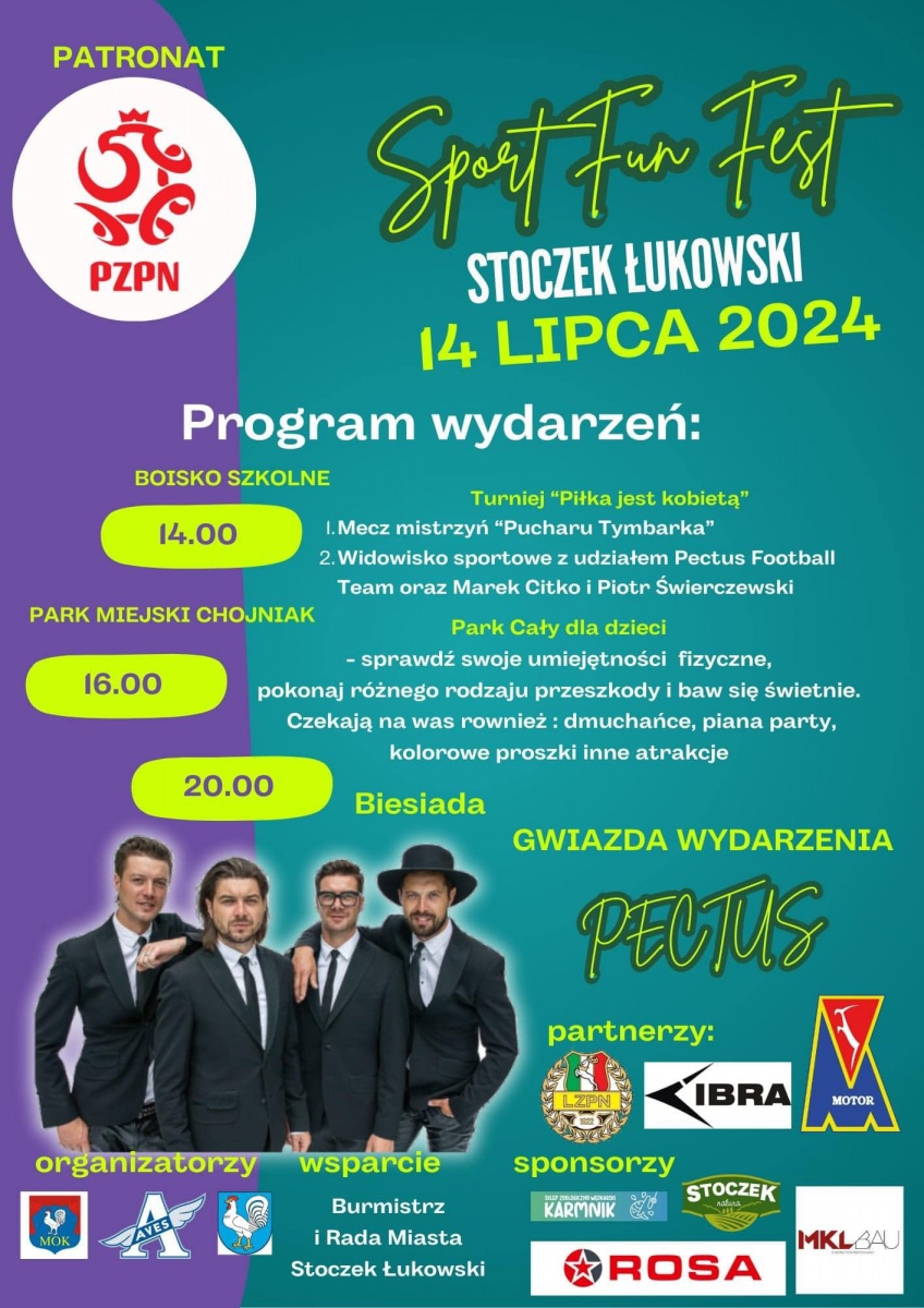 Stoczek Łukowski: Festyn z gwiazdą muzyki i legendami piłki nożnej