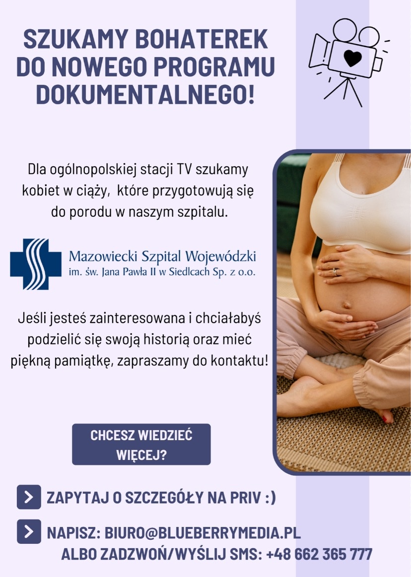 Planujesz rodzić w siedleckim szpitalu wojewódzkim? Możesz wystąpić w serialu!