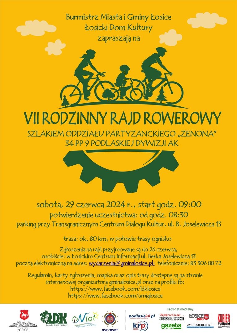 Łosice zapraszają na rajd rowerowy