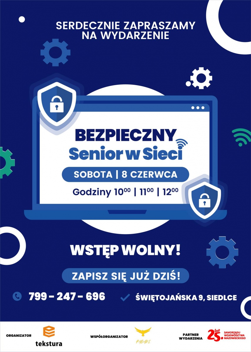 Seniorze, przyjdź na bezpłatne warsztaty z bezpieczeństwa w sieci!