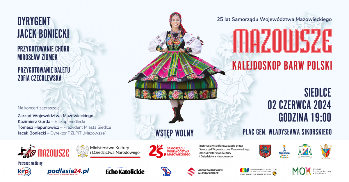 25. rocznica wizyty Jana Pawła II w Siedlcach - koncert „Mazowsza” w ramach uroczystości jubileuszowych