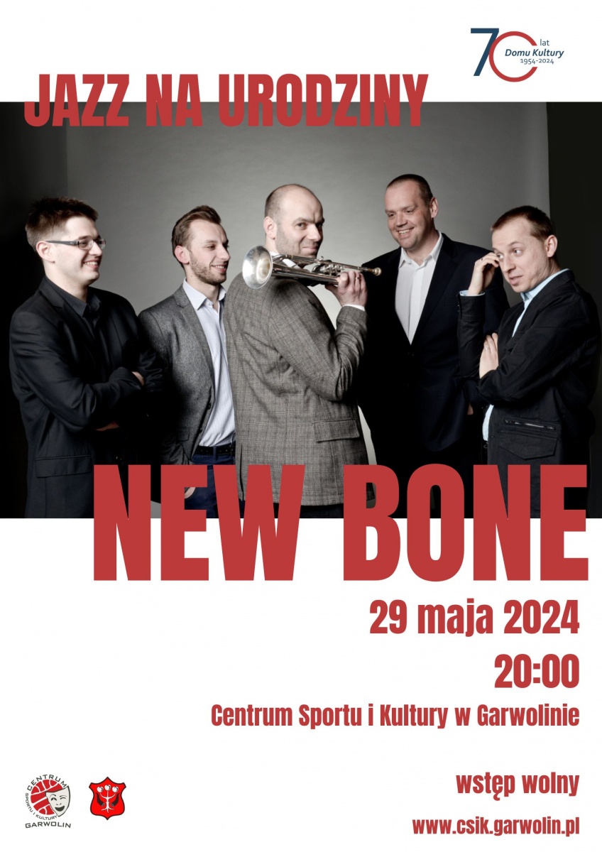 Jazz na urodziny – koncert zespołu New Bone