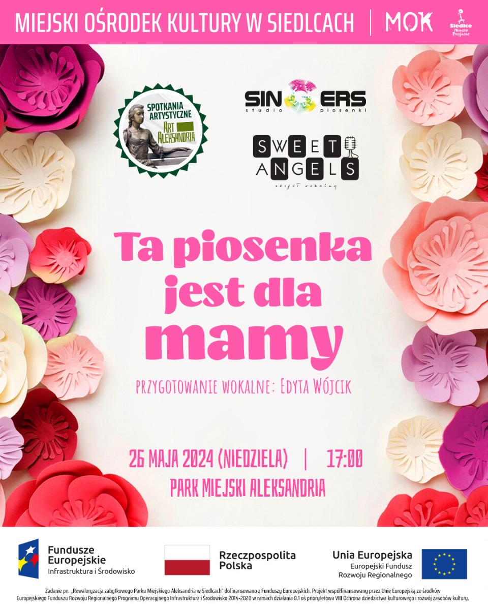 Młodzi artyści zaśpiewają dla mam w Parku Aleksnadria