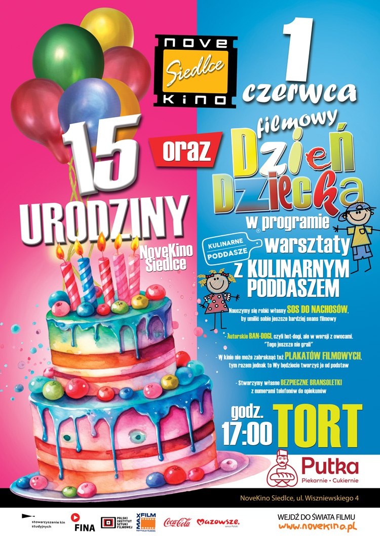 Dzień Dziecka połączony z 15. urodzinami Novego Kina Siedlce!
