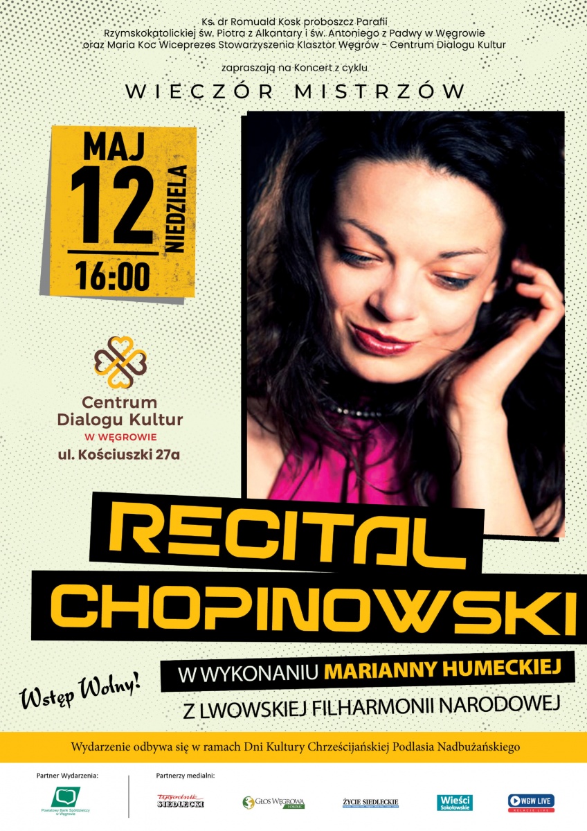 W klasztorze w Węgrowie: Recital Chopinowski