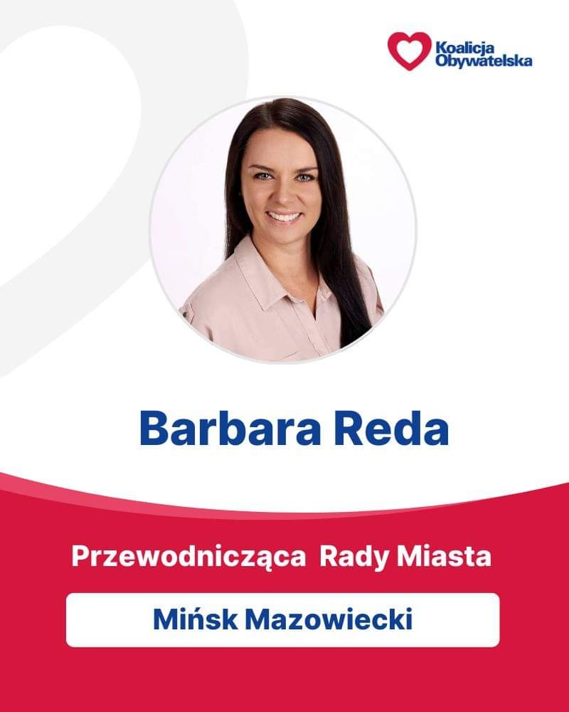 Mińsk Mazowiecki: Barbara Reda przewodniczącą Rady Miasta