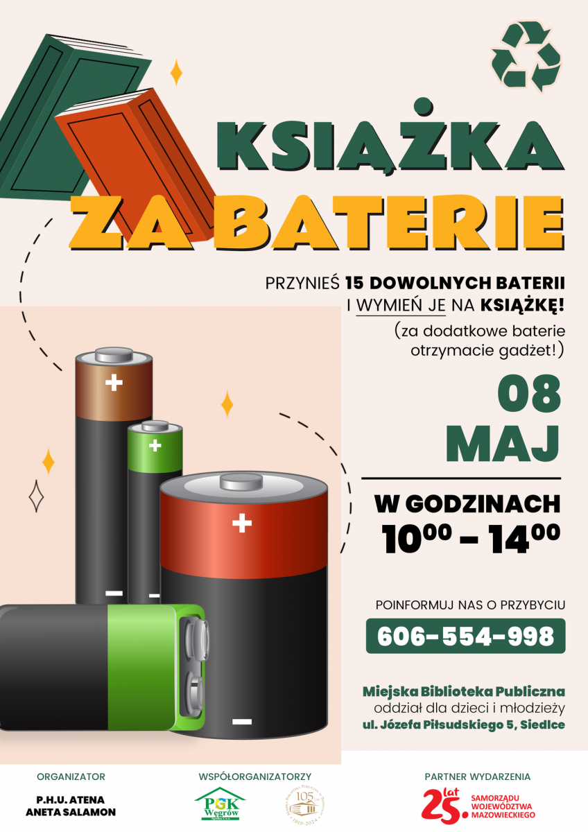 Siedlce: Akcja książka za baterie!