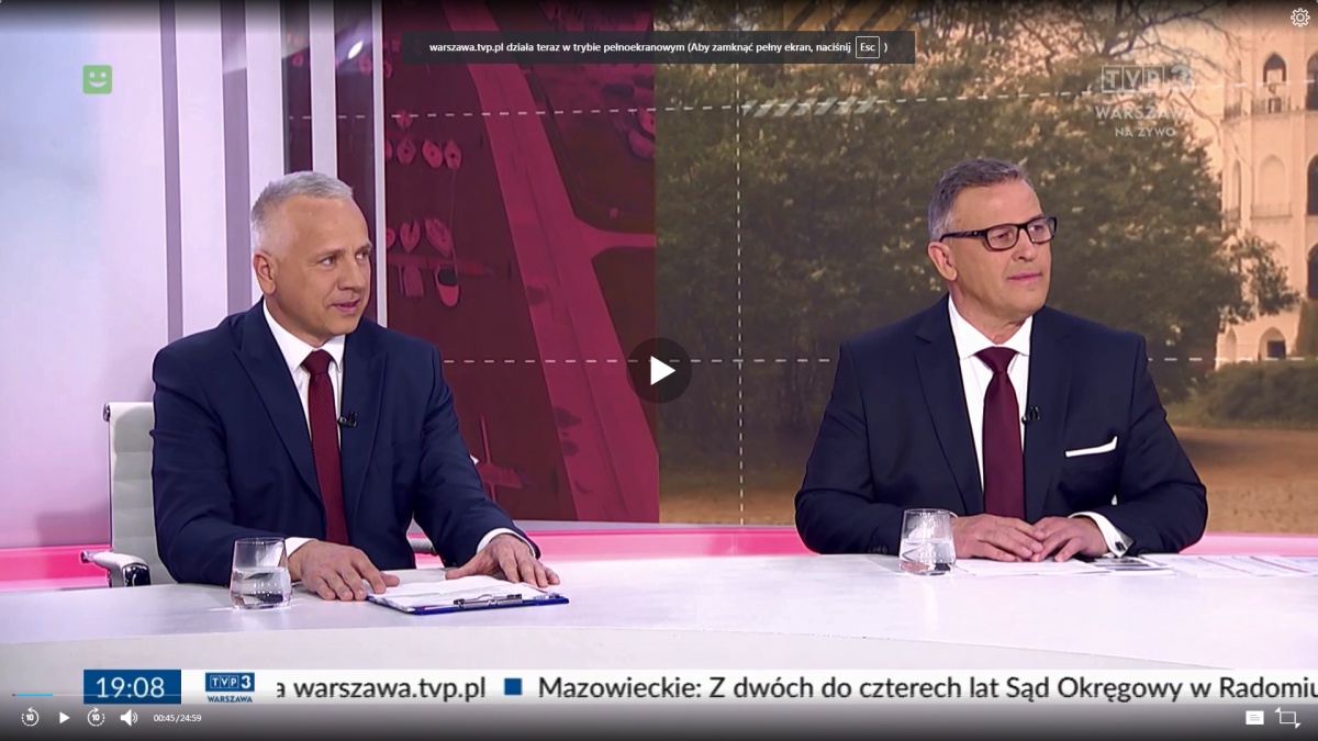 Andrzej Sitnik vs. Tomasz Hapunowicz - przedwyborcze starcie w programie „Prostu z Mazowsza”