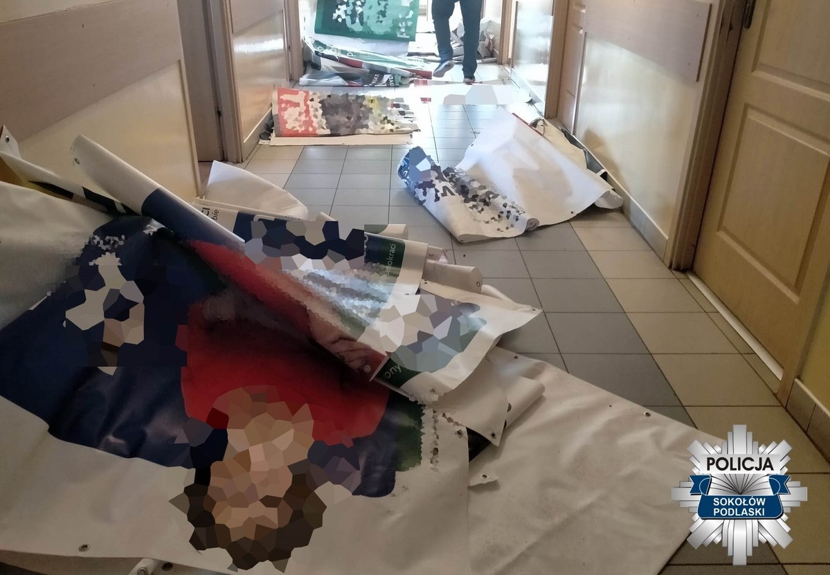 Sokołów podlaski: Zatrzymano sprawców kradzieży banerów wyborczych