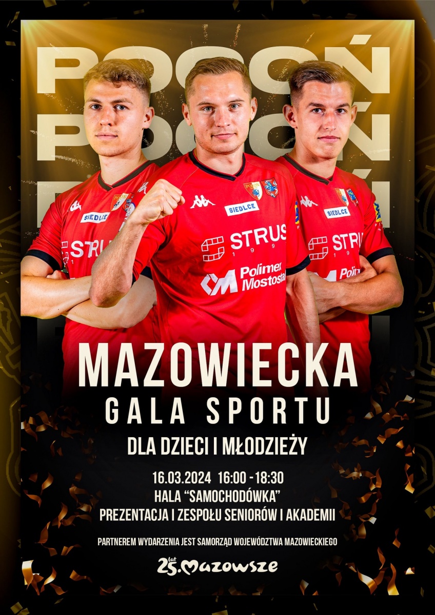 Pogoń zaprasza na Mazowiecką Galę Sportu uświetniającą 80-lecie klubu