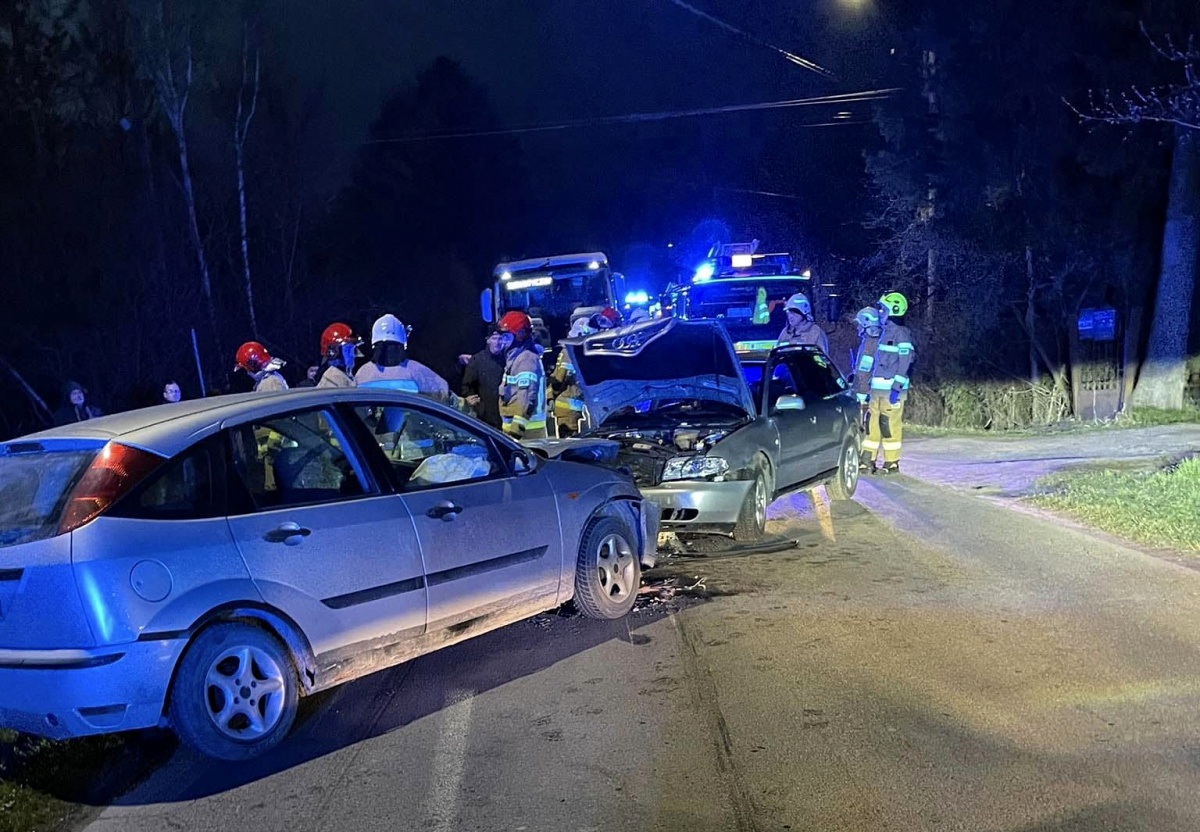 Czołowe zderzenie w Pełczance