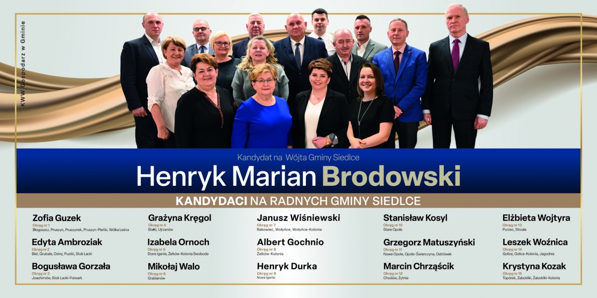 Henryk Brodowski: Kandyduję z całym składem 15 radnych