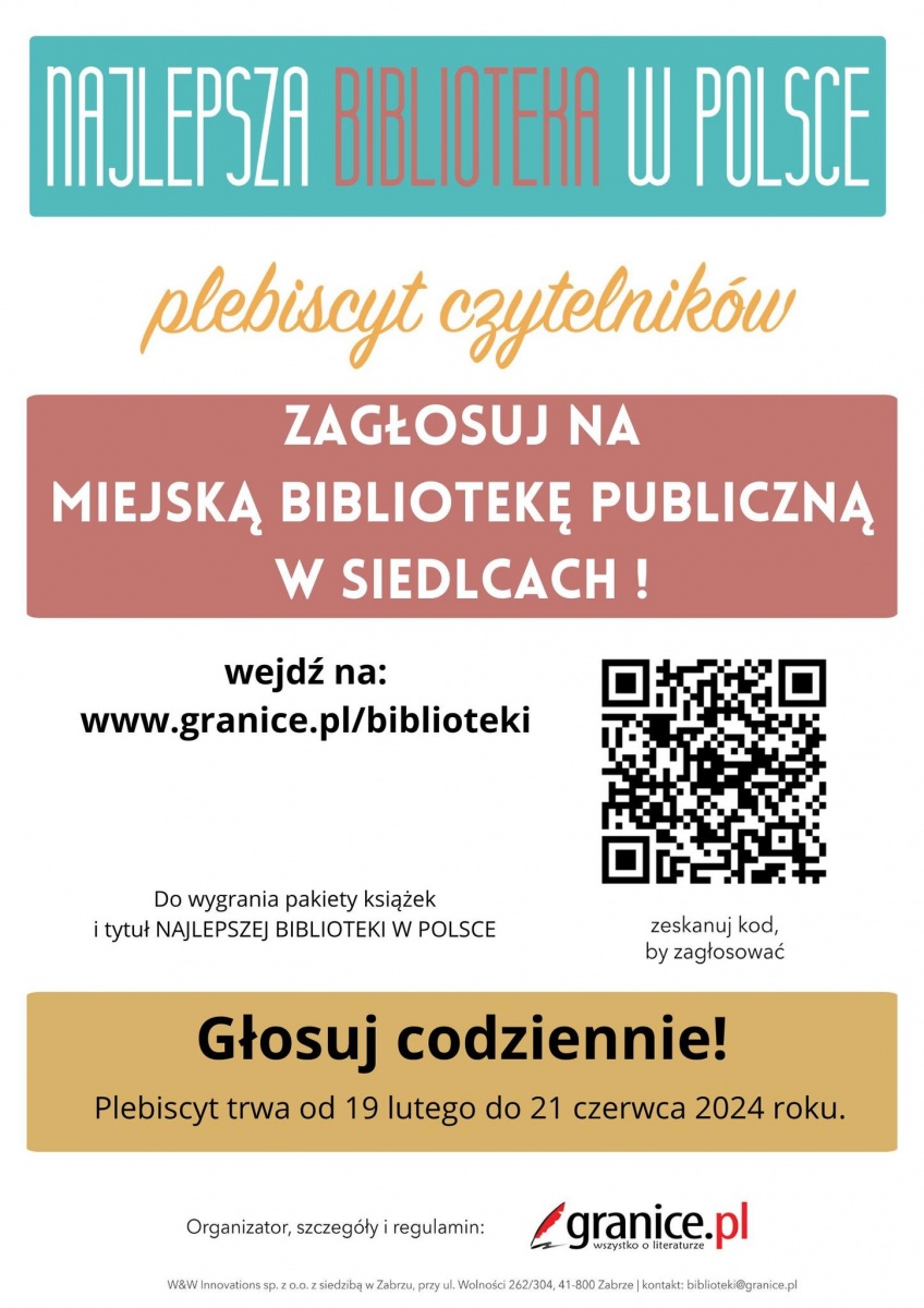 Zagłosuj na Miejską Bibliotekę Publiczną w Siedlcach